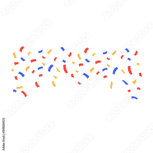 April fools day with colorful confetti decoration. Vector illustration 