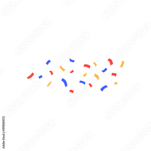 April fools day with colorful confetti decoration. Vector illustration 