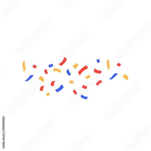 April fools day with colorful confetti decoration. Vector illustration 