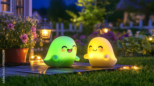 Silicone night light, cartoon doll, zodiac snake shape, cute chubby body, playful smile, warm