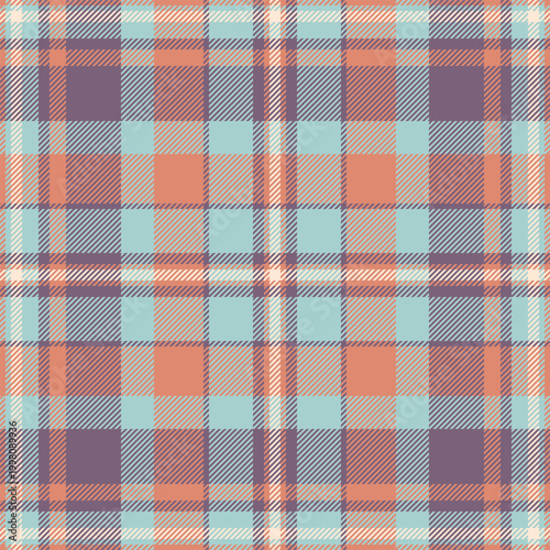 Hipster vector fabric plaid, dimensional tartan texture seamless. Print pattern textile background check in light and pastel colors.