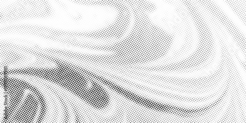 Radial halftone pattern texture. Vector black and white radial dot gradient background for retro, vintage wallpaper graphic effect. Monochrome pop art dot overlay for poster illustration