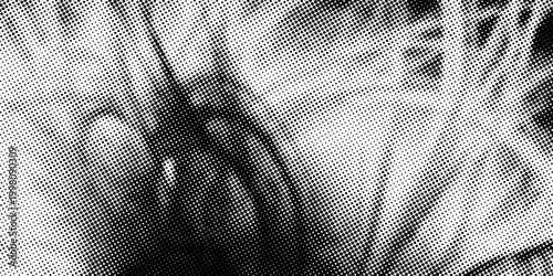 Radial halftone pattern texture. Vector black and white radial dot gradient background for retro, vintage wallpaper graphic effect. Monochrome pop art dot overlay for poster illustration