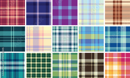 Classic vintage style plaid background. Seamless vector tartan pattern for textile design, retro fashion, packaging, and stationery projects.
