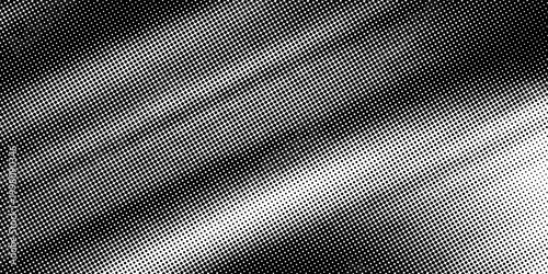 Radial halftone pattern texture. Vector black and white radial dot gradient background for retro, vintage wallpaper graphic effect. Monochrome pop art dot overlay for poster illustration