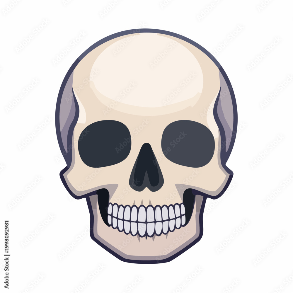 Obraz premium Cartoon Skull Illustration