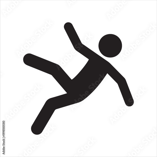 Man Slipping Concept Vector Icon