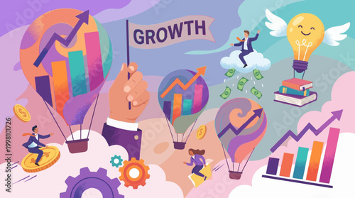 Creative surreal concept combining business elements with imaginative visuals to attract attention and engagement