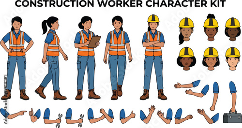 Construction Worker Character Kit.