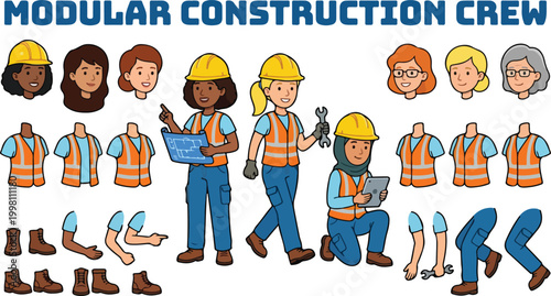 Construction Workers Crew Team.