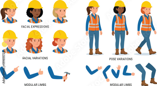 Construction Workers Modular Body.