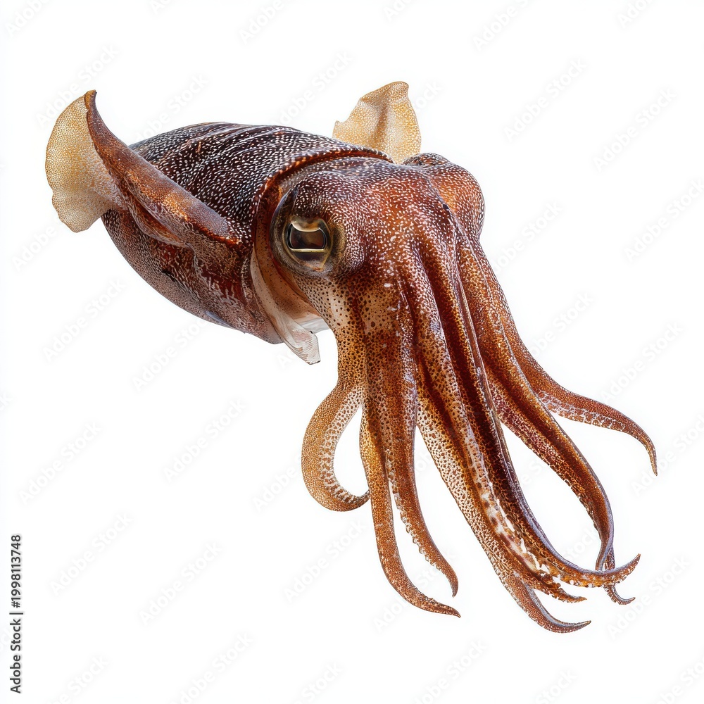 Fototapeta premium Dumbo Cuttlefish Isolated on White Background