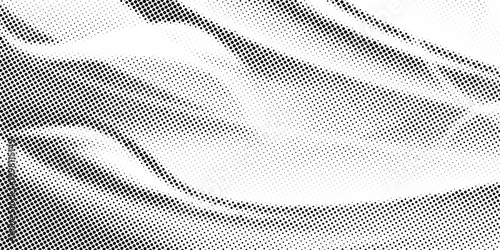 Dotted halftone texture background. Black and white pop art gradient overlay. Fading grunge gritty noise wallpaper. Weathered pixelated comic backdrop. Vector bitmap subtle vanishing surface