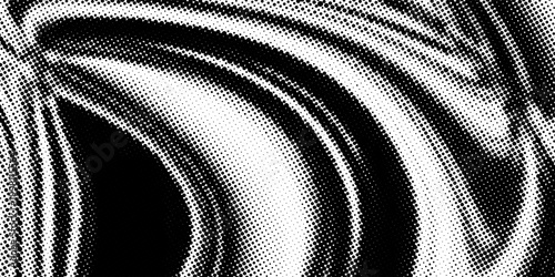 Dotted halftone texture background. Black and white pop art gradient overlay. Fading grunge gritty noise wallpaper. Weathered pixelated comic backdrop. Vector bitmap subtle vanishing surface