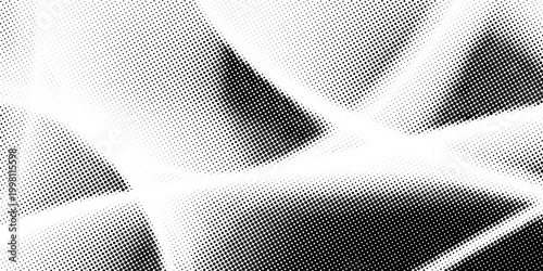 Dotted halftone texture background. Black and white pop art gradient overlay. Fading grunge gritty noise wallpaper. Weathered pixelated comic backdrop. Vector bitmap subtle vanishing surface