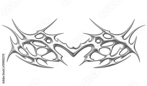 Photography Chrome neo tribal tattoo