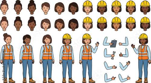 Construction Worker Body Parts.