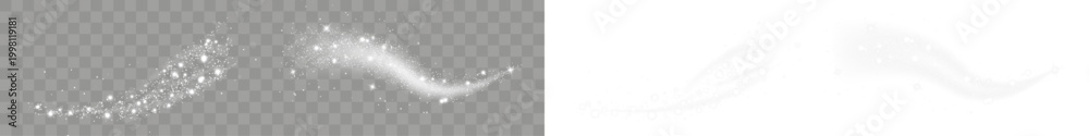 Obraz premium Collection of comet path shimmering special, for party flyer.