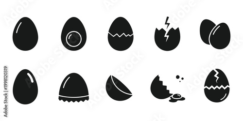Egg icon silhouette vector illustration