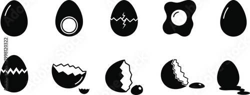 Egg icon silhouette vector illustration