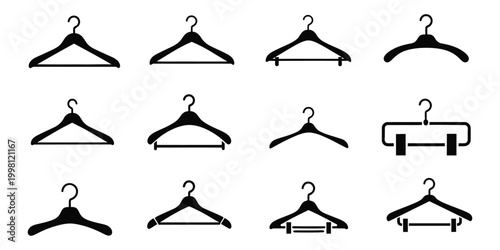 Hanger icon silhouette vector illustration