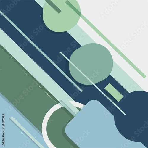 Abstract geometric paper layers with soft shadows for modern design and branding