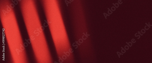 Quadro su tela Abstract red background with striped pattern and geometric composition