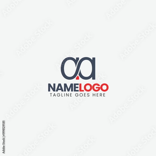 Logo template, customizable name logo, business branding, tagline, vector graphics