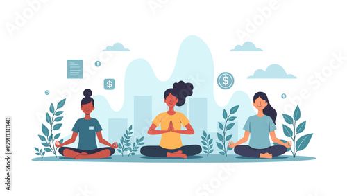 A minimalist illustration of a leafy branch with a single red berry. This image evokes a sense of calm and can be used for wellness, nature, or organi