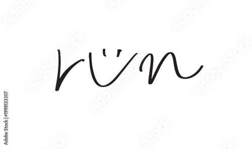 run text font calligraphy hand written lettering script black color object icon run sport modern speed banner poster movement energy race run fast health game run effect baseball action speed fast art