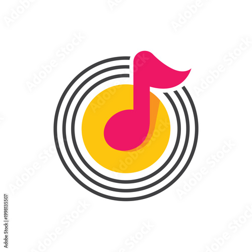 Music note logo illustration