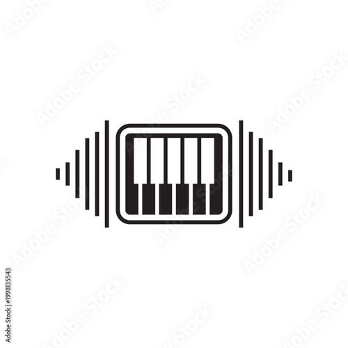Piano logo image illustration