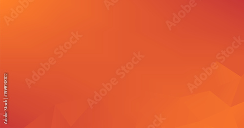 Abstract orange background and Low polygonal Geometric origami style with gradient