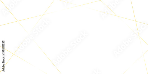 Luxury banner golden geometric lines overlap design. Golden Seamless random chaotic lines on transparent background.