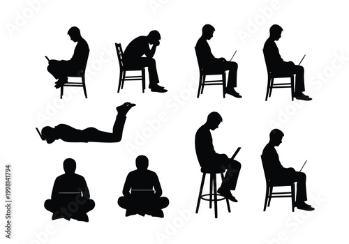 silhouettes of people