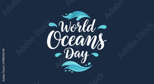 World Oceans Day awareness campaign logo.