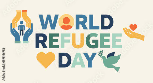 World Refugee Day awareness campaign logo.