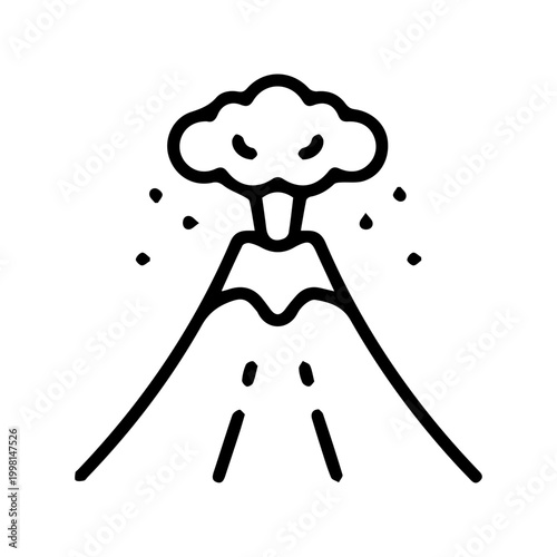 Volcano Eruption Icon