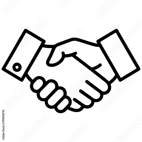 Handshake with cuffs agreement partnership business