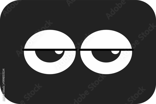 Minimalist vector illustration of suspicious peeking eyes icon
