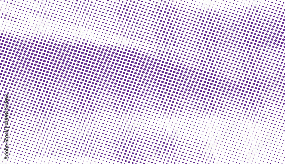 Naklejka premium Purple Halftone Pattern Background with Curved Gradient Dot Design for Creative Graphic Projects and Modern Web Design Elements
