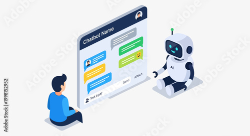 Chatbot Interaction with Human User and Robot Assistant.