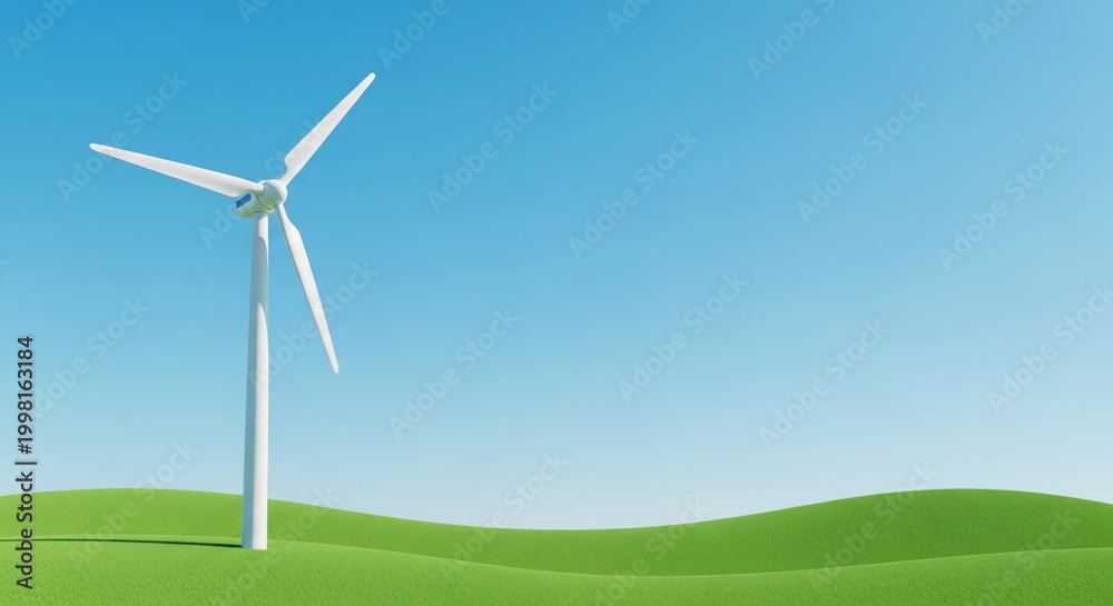 Obraz premium Renewable Energy and Wind Power Concept for Global Wind Day
