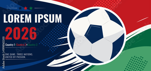 Foto FIFA World Cup features a vibrant vector image of a soccer ball