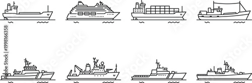 Comprehensive cruise travel icon set, cruise ship symbols, beach lounge chairs umbrella, dining buffet entertainment, luggage ticket dock, island excursion