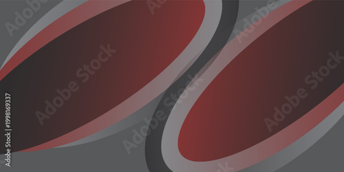 Abstract Red And Gray Wave Background — Modern Curved Design For Contemporary Graphics