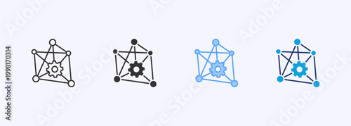 Algorithm Icon Set Multistyle Various Collection Element For Design