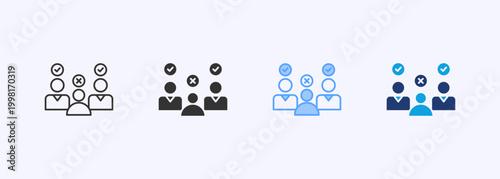 Discrimination Icon Set Multistyle Various Collection Element For Design