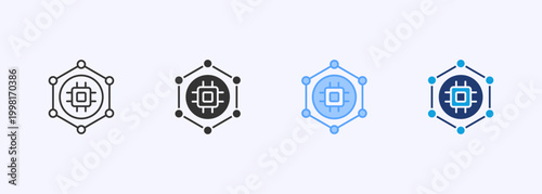 Ai Network Icon Set Multistyle Various Collection Element For Design