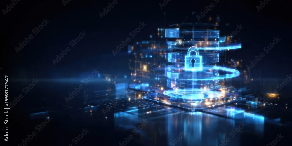 Obraz premium A firewall and encryption provide protection to the server. This defense strengthens security and user authentication.